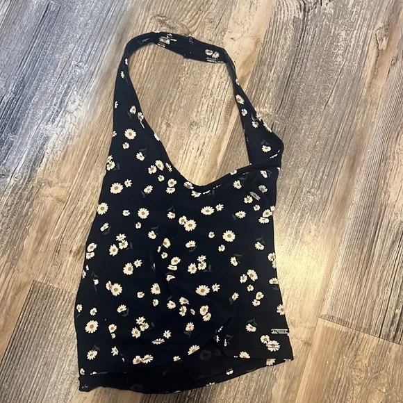 Small hollister flower cute summer tank top/blue with flower pattern - Picture 4 of 4